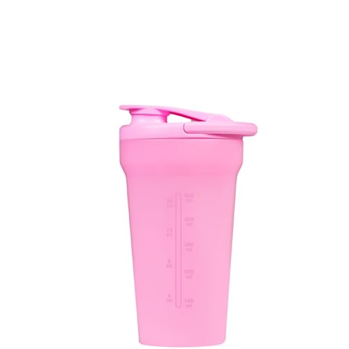 HydroJug 20 oz Noiseless Shaker Bottle – 100% Leakproof Shaker Cup for Protein Mixes, Pre-Workout & Supplement Shakes – Durable, Easy Clean Design, Bubblegum