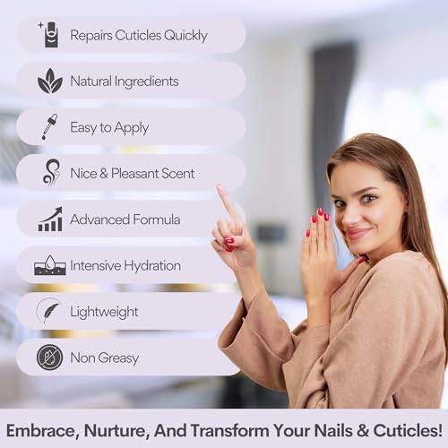 C CARE Sweet Almond Cuticle Oil For Nails - Repairs Cuticles Overnight - Moisturizes and Strengthens Nails and Cuticles - Dropper & Brush included - 2.5oz