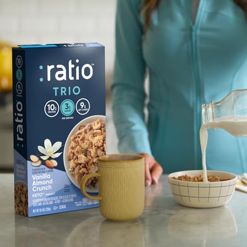 Ratio Vanilla Almond Crunch Cereal, 10g Protein, Keto Friendly, 10.4 OZ