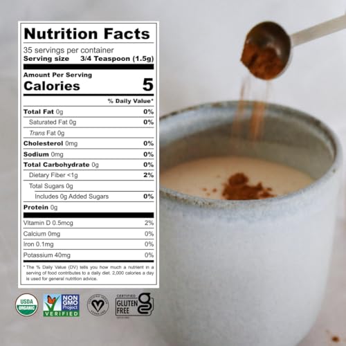 Nature's Harvest Mushroom Powder Turmeric Latte Mix - (35 Servings) - Shroom Magic 5 Mushroom Blends with Reishi, Chaga, Cordyceps, Lion's Mane and Turkey Tail - for Hot and Cold Drinks