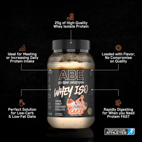 All Black Everything 25g Whey Protein Powder | Paddy Strawberry Shortcake | 20 Servings | Whey Protein Isolate | Low Carbs & Low Sugar | MCTs