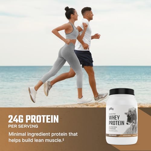 Levels Grass Fed Whey Protein Powder, No Artificials, 24G of Protein, Double Chocolate, 2LB