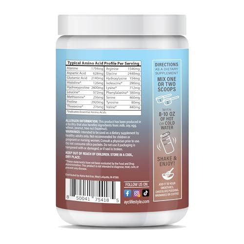 Chocolate Peptides Powder, Grass Fed Hydrolyzed Type 1&3 Collagen, Promotes Hair, Skin, Nails, Bones, Joint Health (30 Servings) (Chocolate)