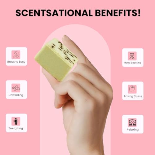 Premium European Organic Shower Steamer Set Aromatherapy Essential Oil Infused, 6 Cubes, Assorted Scents, Stress Relief, Spa Gifts for Women, Shower Bombs. Relaxation