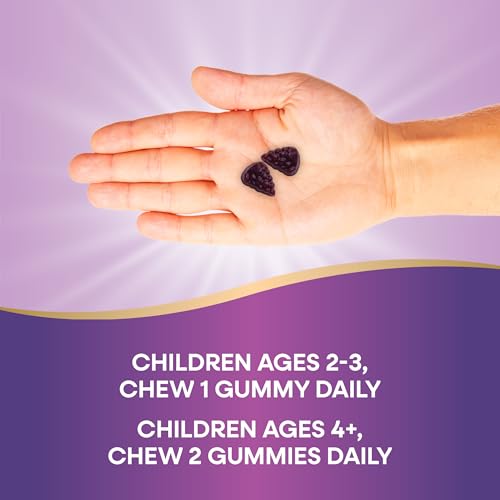 Nature's Way Sambucus Elderberry Immune Gummies for Kids, Immune Support Gummies*, with Black Elderberry Extract, Vitamin C and Zinc, 60 Gummies (Packaging May Vary)