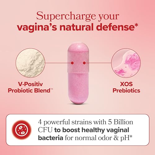 URO Vaginal Probiotics for Women pH Balance with Prebiotics & Lactobacillus Probiotic Blend - Women's Vaginal Health Supplement - Promote Healthy Vaginal Odor & Vaginal Flora, 60 Count (Pack of 1)