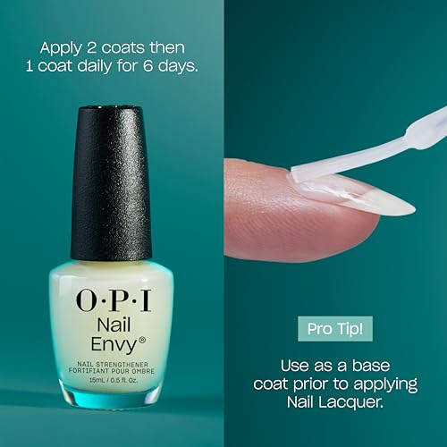 OPI Nail Envy Nail Strengthener | Clear & Opaque Crème Nail Polish Treatment | Strengthen Weak & Thin Nails