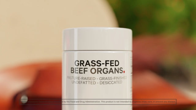 Codeage Grass Fed Beef Organs Supplement – Glandulars Supplements - Freeze Dried, Non-Defatted, Desiccated Liver, Heart, Kidney, Pancreas & Spleen Bovine Pills – Beef Vitamins - Non-GMO -180 Capsules