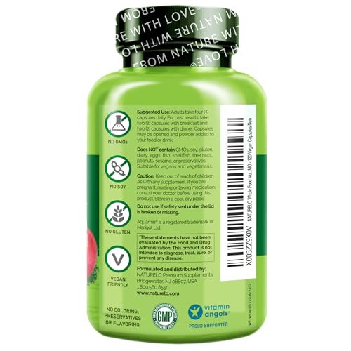 NATURELO Whole Food Multivitamin for Women 50+ (Iron Free) with Vitamins, Minerals, & Organic Extracts - Supplement for Post Menopausal Women Over 50 - No GMO - 120 Vegan Capsules