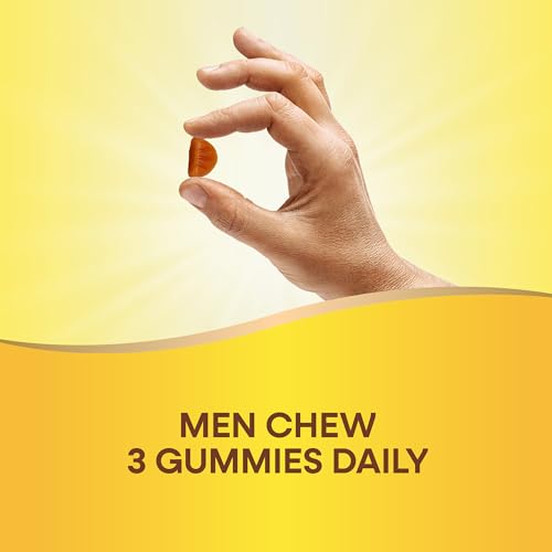 Nature’s Way Alive! Men’s 50+ Premium Gummy Multivitamin, Supports Healthy Heart, Brain & Muscle Function*, B-Vitamins, Vegetarian, Grape, Orange and Cherry Flavored, 75 Gummies (Packaging May Vary)