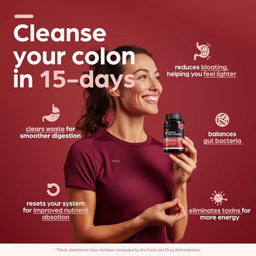 Advanced Ketogenic Colon Cleanse with Berberine 1500mg – 15 Day Parasite Detox for Men & Women – Extra Strength Formula with Senna Leaf for Rapid Constipation Relief, Gut Health & Bloating Reduction