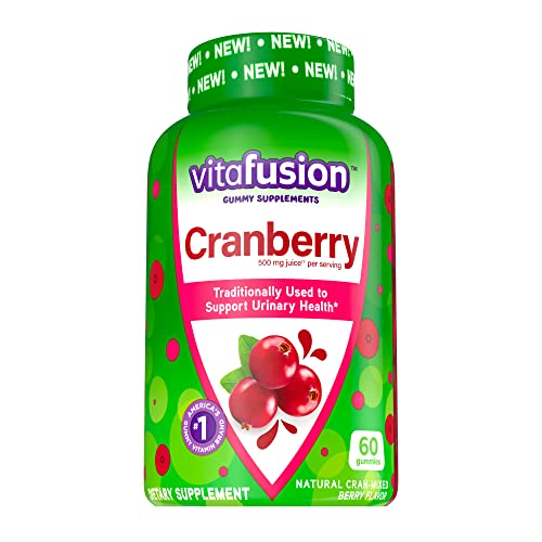 Vitafusion Cranberry Gummies for Women, 500mg Cranberry Juice Concentrate per Serving, 60ct