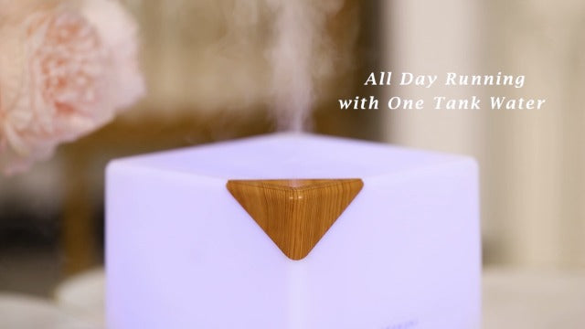 ASAKUKI 700 ml Premium Essential Oil Diffuser, 5 in 1 Ultrasonic Aromatherapy Fragrant Oil Vaporizer Humidifier, Timer and Auto-Off Safety Switch, 7 LED Light Colors