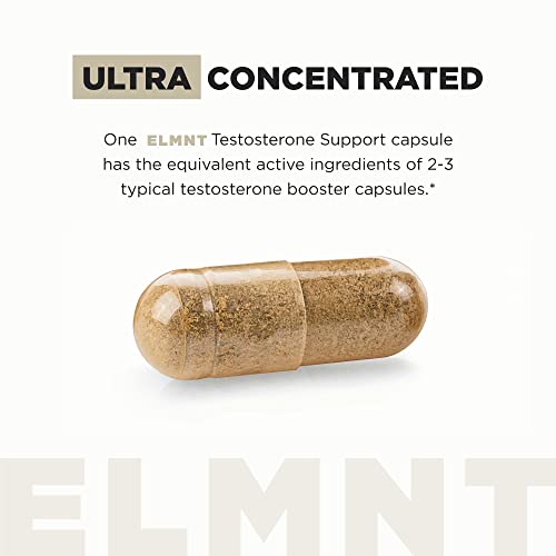 ELMNT - 21,800mg Testosterone Booster for Men 8X Strength w. Ashwagandha, Tongkat Ali, Pycnogenol, Tribulus - Total T Male Enhancing Test Libido Booster + Muscle Builder Growth Testosterone Supplement for Men