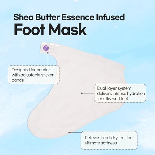 Epielle Intensive Repairing Masks for Hand and Foot (6 Glove & 6Socks) Dry Hand, Dry & Cracked Heel to Toe Spa Masks Coconut Oil + Milk Extract, Easter Gifts