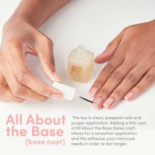 ella+mila "All About the Base - Coat Nail Polish - Long-lasting Ridge Filler Base Coat - Nail Care that Helps Smooth & Fill Natural Nails (0.45 fl oz)