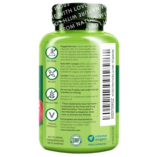 NATURELO Whole Food Multivitamin for Men 50+ - with Vitamins, Minerals, Organic Herbal Extracts - Vegan Vegetarian - for Energy, Brain, Heart and Eye Health - 120 Capsules