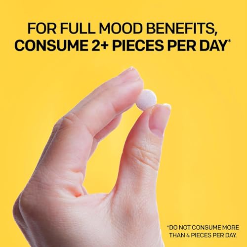 Natural Stacks Mood Bites for Mental Wellness & Less Stress - Clinically Tested Saffron Supplement - Vitamin B3 Niacin - Fast Acting & Absorption - Improves Mood Over Time - 30 Citrus Peach Chewables*