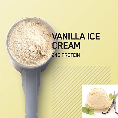 Optimum Nutrition Gold Standard 100% Whey Protein Powder, Vanilla Ice Cream, 2 Pound (Pack of 1) (Packaging May Vary)