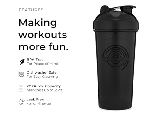 [4 Pack] 28oz Protein Shaker Bottle with Motivational Quotes (Black, White, Silver, Gold) |Shaker Cup with 4x Wire Mixers | Shaker for Protein Mixes Pack is BPA Free, Leak Proof and Dishwasher Safe