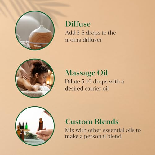 Majestic Pure 100% Pure Essential Oils Set - 6 x 10ml (Peppermint, Lavender, Eucalyptus, Tea Tree, Lemongrass) For Diffusers, Aromatherapy, Candles, Humidifiers