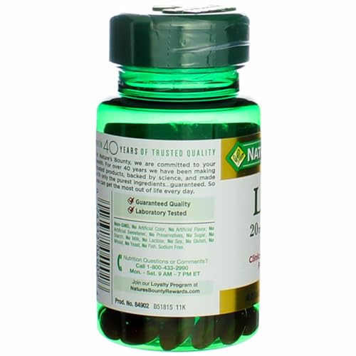 Nature's Bounty Lutein Pills, Eye Health Supplements and Vitamins, Support Vision Health -- 20 mg - 40 Softgels