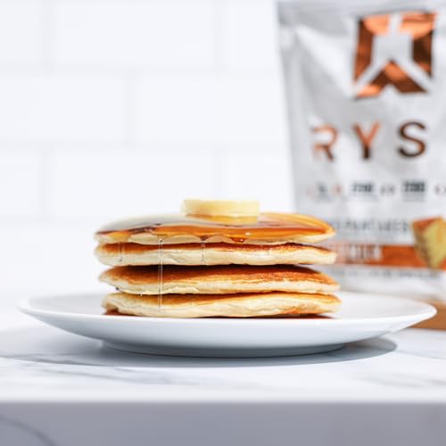 RYSE Loaded Protein Pancakes | Naturally Sweetened Protein Pancake Mix | Zero Added Sugars | 21g Protein & 3g Healthy MCTs | 6 Servings (Buttermilk)