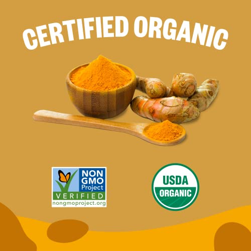 Organic Turmeric Ginger Tea K-Cup Pods, 24 Pods by FGO - Keurig Compatible - Naturally Caffeine-Free Herbal Tea, Premium Green Tea is USDA Organic, Non-GMO, & Recyclable