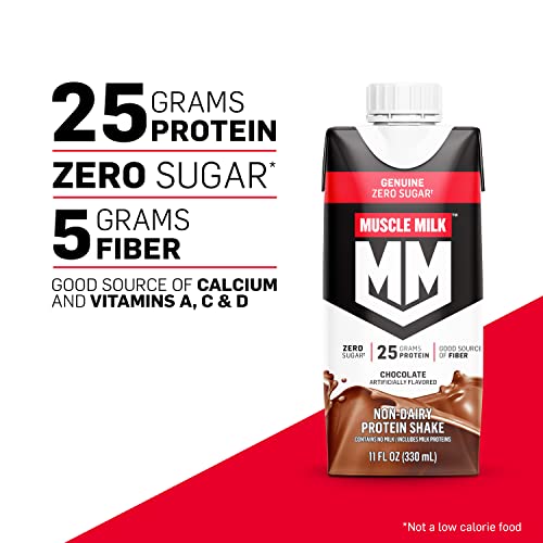 Muscle Milk Genuine Protein Shake, Strawberries 'N Crème, 25g Protein, 11 Fl Oz, 12 Pack