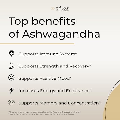 Ashwagandha Supplements - ashwagandha Powder Capsules Extra Strength with Black Pepper | Mood Support, Focus, Energy Support | Vegan Friendly, Non-GMO, Made in USA
