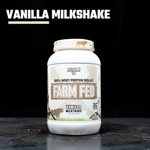 Axe & Sledge Supplements Farm Fed Grass-Fed Whey Protein Isolate, Digestive Enzymes (Vanilla Milkshake V2)