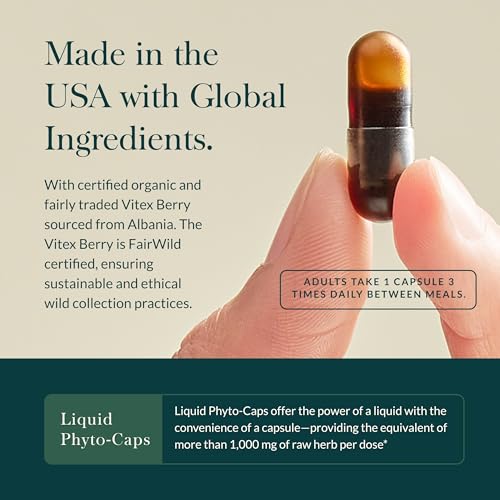 Gaia Herbs Menopause Support Daytime - Helps Maintain Hormone Balance and Well-Being for Women - with Vitex, Black Cohosh, St. John’s Wort, and Oats - 60 Vegan Liquid Phyto-Capsules (20-Day Supply)