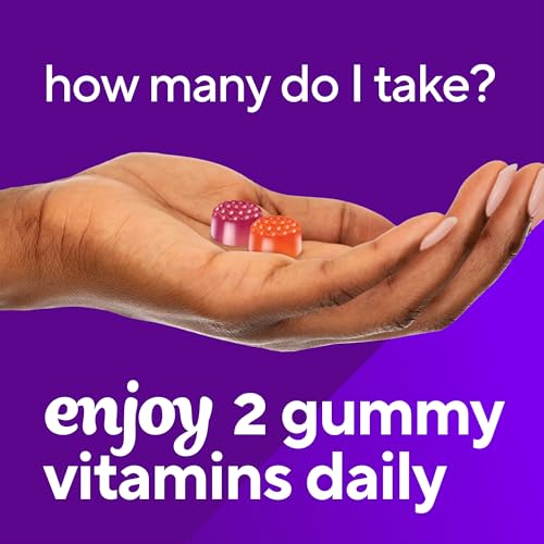 Vitafusion Vitamin D3 Gummy Vitamins for Bone and Immune System Support, Peach, Blackberry and Strawberry Flavored, 50 mcg Vitamin D, 75 Day Supply, 150 Count