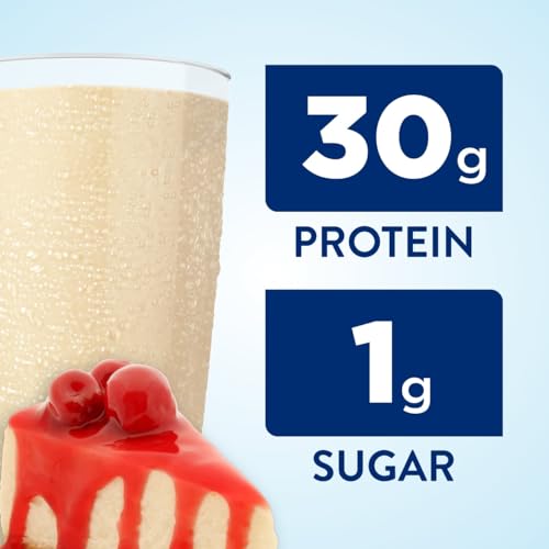 Ensure Max Protein Nutrition Shake, with 30g of Protein, 1g of Sugar, High Protein Shake, Cherry Cheesecake, 11 fl oz, (Pack of 12)