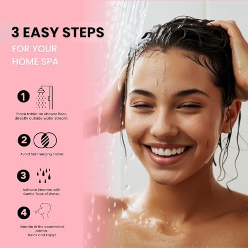 Premium European Organic Shower Steamer Set Aromatherapy Essential Oil Infused, 6 Cubes, Assorted Scents, Stress Relief, Spa Gifts for Women, Shower Bombs. Relaxation
