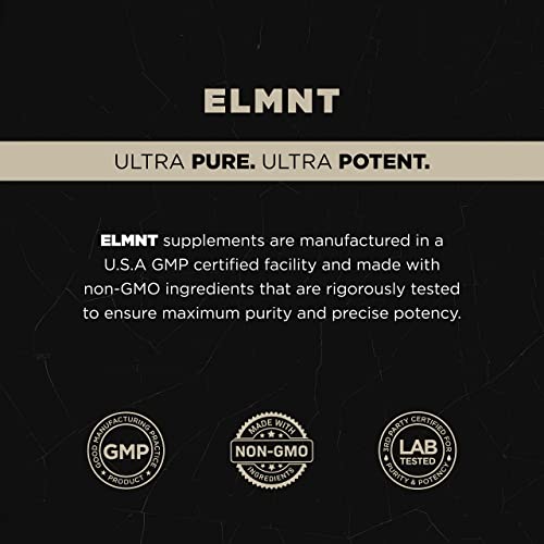 ELMNT - 20,000mg 16x Strength Lions Mane Supplement Capsules Super Nootropic w. Ashwagandha & Rhodiola - Highest Potency Lion's Mane Mushroom Extract 50% Polysaccharides - Brain Supplement for Memory & Focus