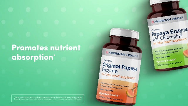 American Health Original Papaya Digestive Enzyme Chewable Tablets - Promotes Nutrient Absorption and Helps Digestion - 600 Count (200 Total Servings)