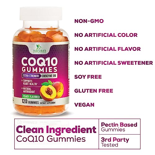 CoQ10 100mg Gummies - Coenzyme Q10 Supplement, CoQ10 Gummies Antioxidant for Heart Health Support & Energy Production, High Absorption Coenzyme Q10 Gummy Supplements - 120 Count Coenzyme Q10 Vitamins