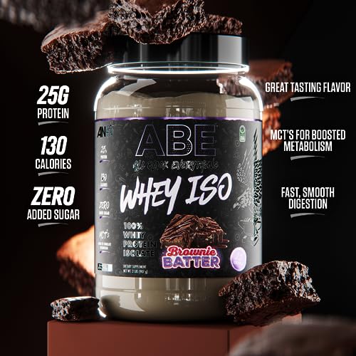 All Black Everything 25g Whey Protein Powder | Brownie Batter | 27 Servings | Whey Protein Isolate | Low Carbs & Low Sugar | MCTs