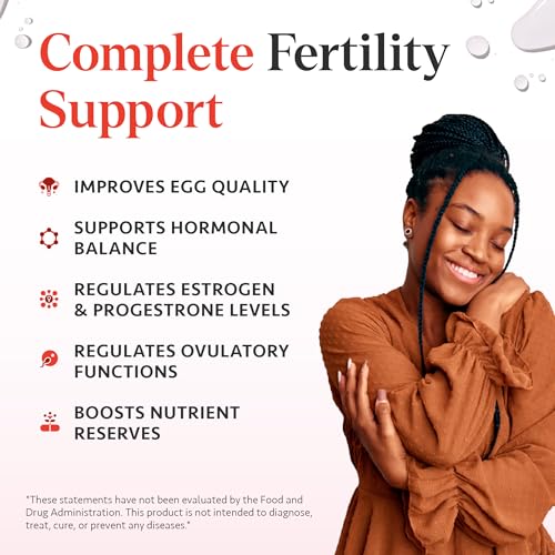 OSH Wellness Ayurvedic Fertility Supplements for Women | Support Ovulation | Conception for Women | Egg Quality | CoQ10, Maca Root, Vitex, & Vitamins | 90 Capsules