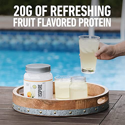 Isopure Protein Powder, Clear Whey Isolate Protein, Post Workout Recovery Drink Mix, Gluten Free with Zero Added Sugar, Infusions- Watermelon Lime, 16 Servings