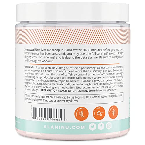 Alani Nu Pre Workout Powder Rainbow Candy | Amino Energy Boost | Endurance Supplement | Sugar Free | 200mg Caffeine | L-Theanine, Beta-Alanine, Citrulline | 30 Servings