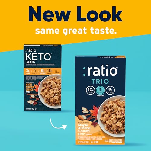 Ratio Maple Almond Crunch Cereal, 10g Protein, Keto Friendly, 10.4 OZ