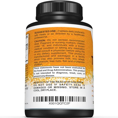 USDA Certified Organic Turmeric Supplement – Includes Organic Turmeric & Organic Black Pepper – 1,400mg of Turmeric per Serving - 60 Count (Pack of 1)