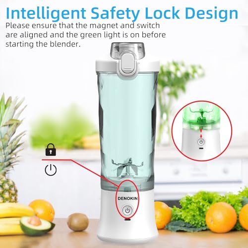 Portable Blender,Personal Size Blender for Shakes and Smoothies with 6 Blade Mini Blender 20 Oz for Kitchen,Home,Travel