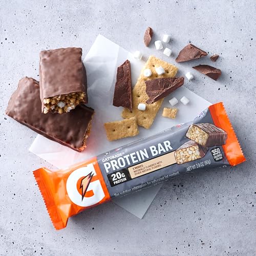 Gatorade Whey Protein Recover Bars, S'mores, 12 Count(Pack of 1)