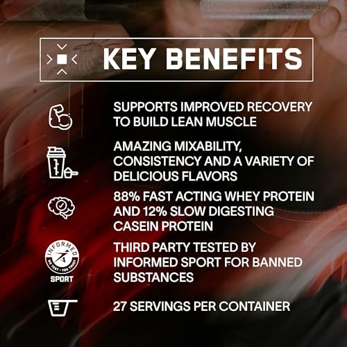 BARE PERFORMANCE NUTRITION, BPN Whey Protein + Casein Protein Powder Blend, Peanut Butter, 25g Protein per Serving Supports Lean Muscle Recovery, 27 Servings, Third Party Tested