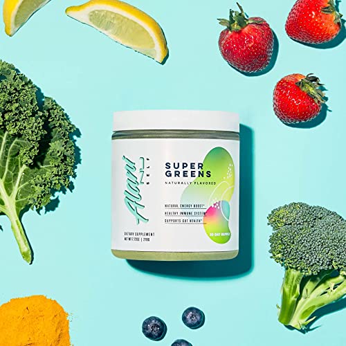 Alani Nu Super Greens Powder Wild Berry | Green Juice Supplement | Spirulina + Wheat Grass Powder | Naturally Flavored | Smoothie Juice Mix | Gluten Free | Vegan | 30 Servings