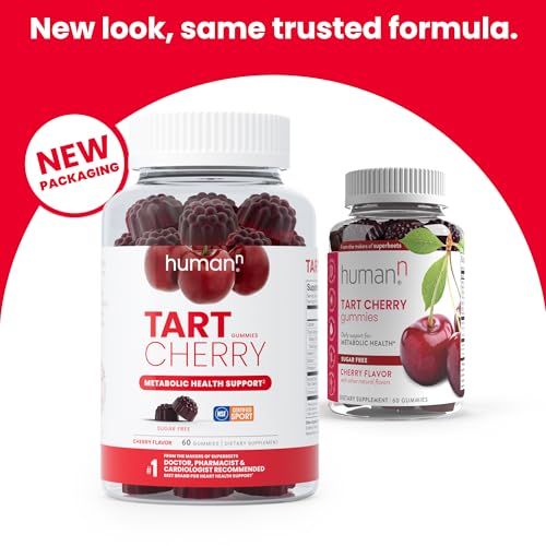 humanN Tart Cherry Gummies - Uric Acid, Immunity, Inflammation & Metabolic Health Support – NSF Certified Sport, Powerful Antioxidant & Non-GMO - from Maker of SuperBeets - 60 Sugar-Free Vegan Gummies