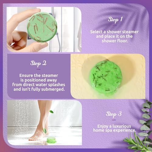 Shower Steamers Aromatherapy - 8 Pack Shower Bombs with Natural Essential Oils, Birthday Gifts for Women Self Care Relaxation Home SPA Stress Relief, Mothers Day Gifts for Mom, Her, Women